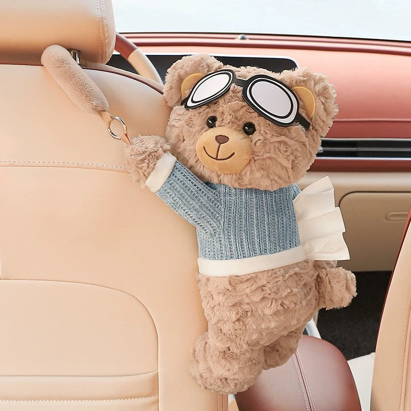Teddy Bear Car Tissue Holder