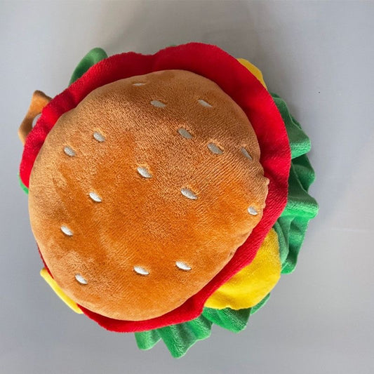 hamburger plush hat for cats