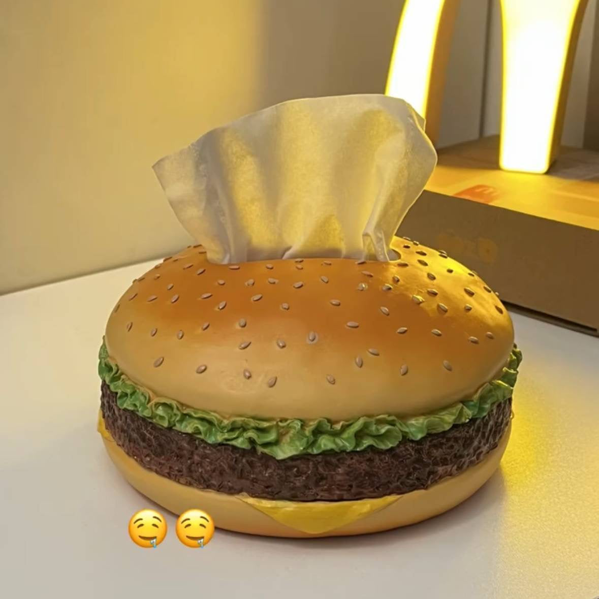 hamburger tissue box