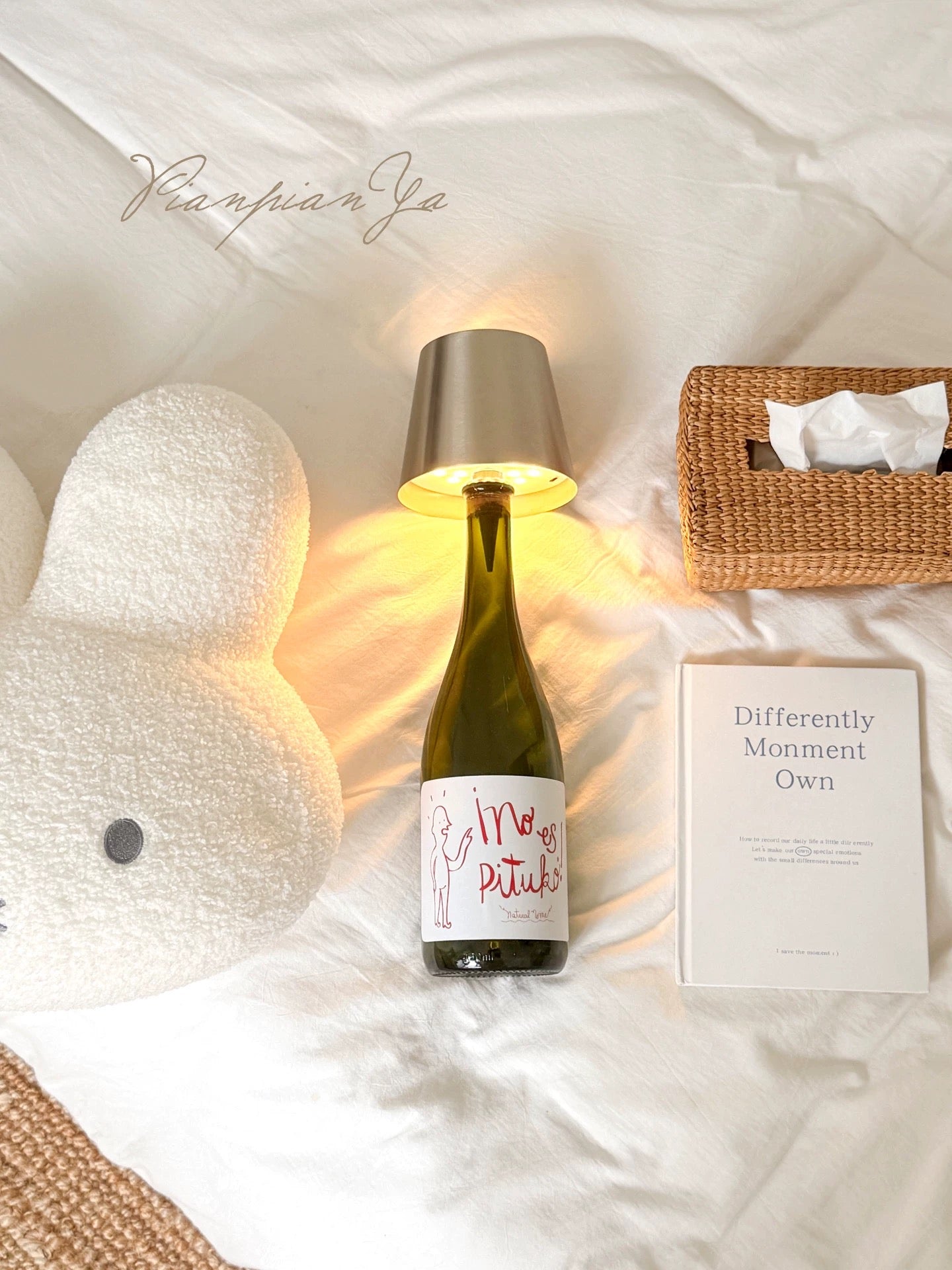 LED Wine Bottle Night Light – Creative Plug-in Decorative Table Lamp