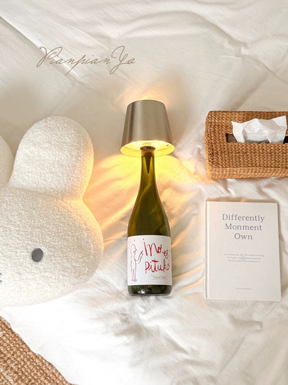 LED Wine Bottle Night Light – Creative Plug-In Decorative Table Lamp for Bedroom & Home Decor