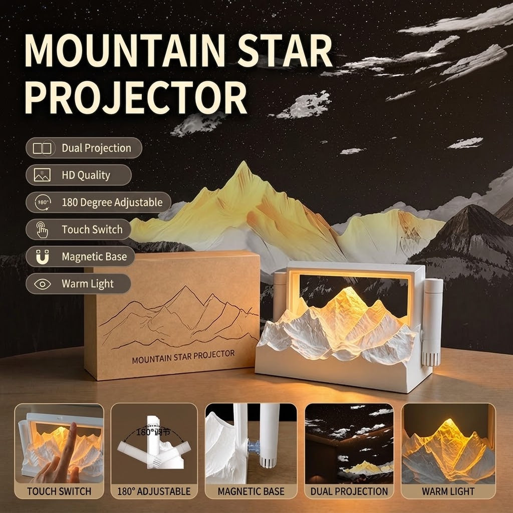 Golden Mountain star projector lamp