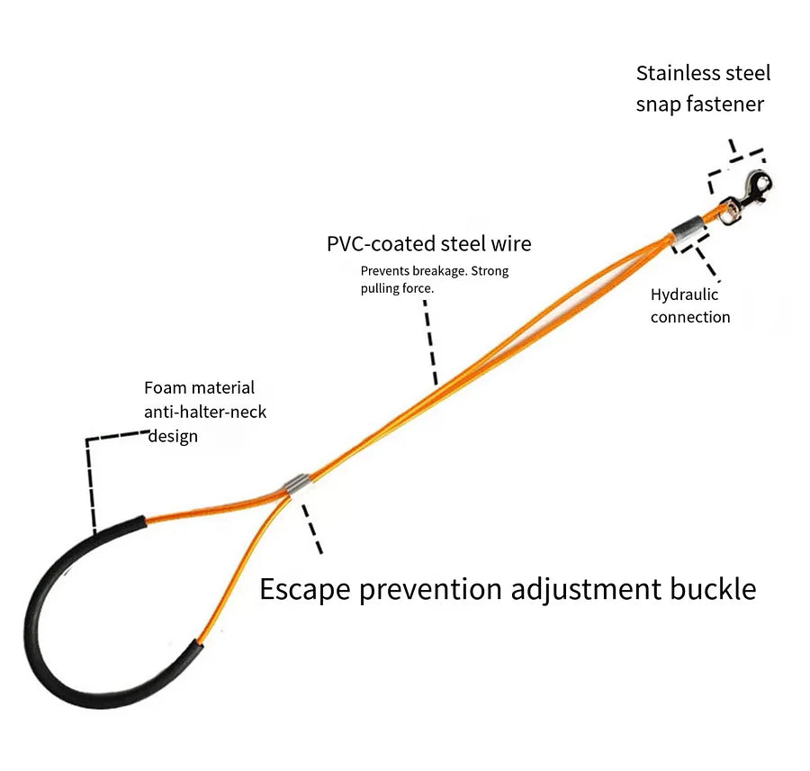 Pet Grooming Restraint Rope - Adjustable Bath Leash with Suction Cup for Dogs & Cats