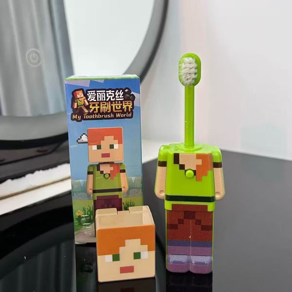 Minecraft Steve Toothbrush Set
