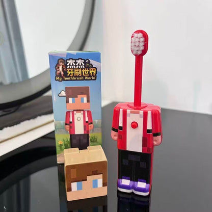 Kids Toothbrush Set with Squishy Toy Figure – Fun Brushing Gift