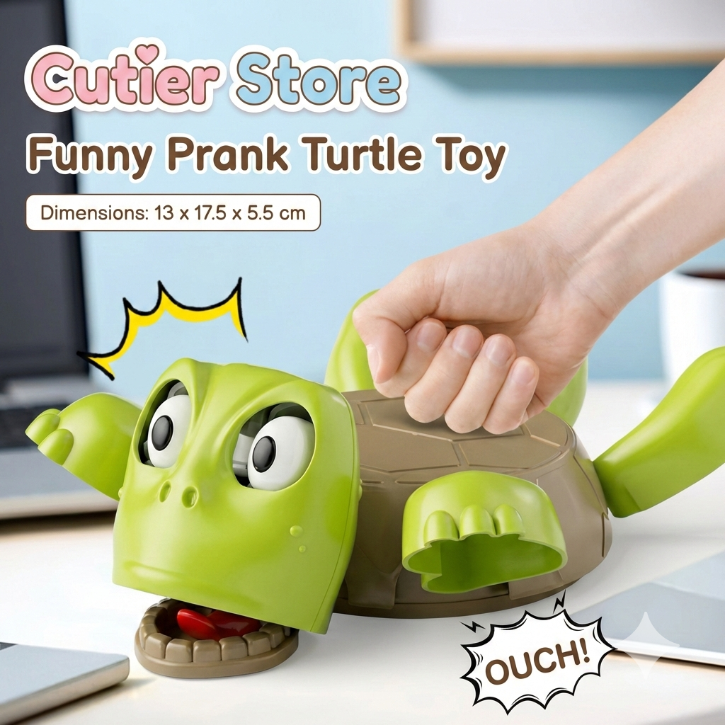 Turtle Mug Holder Prank Toy - Funny Desk Organizer & Coffee Cup Holder