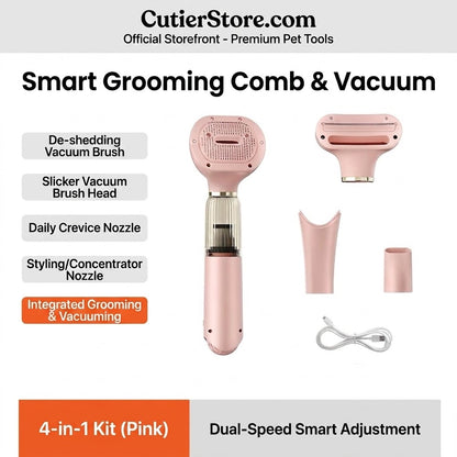 Pet Hair Vacuum & Grooming Kit Smart Grooming Comb