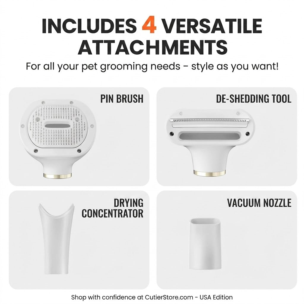 Pet Hair Vacuum & Grooming Kit Smart Grooming Comb