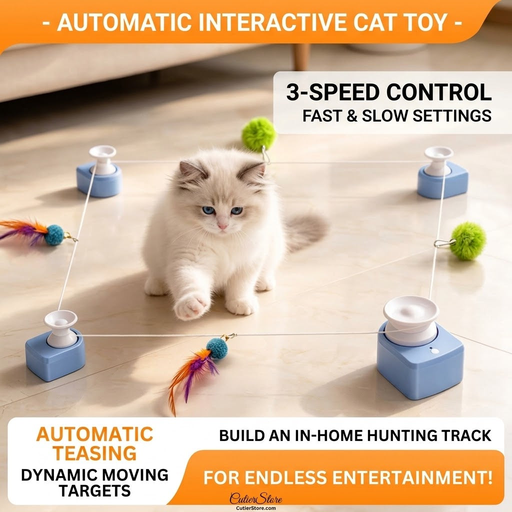 Smart cat teasing house
