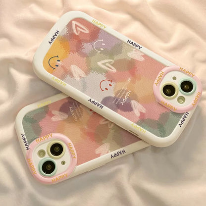 Happy Spring iPhone Case – Cute Floral Aesthetic Phone Case for iPhone