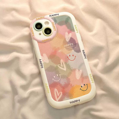 Happy Spring iPhone Case – Cute Floral Aesthetic Phone Case for iPhone
