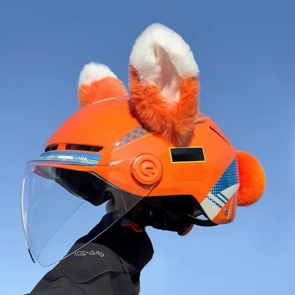 Moving ear for helmet