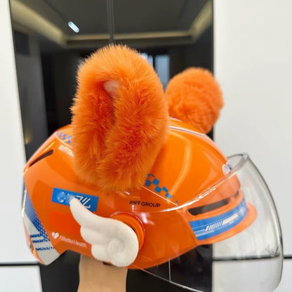 Moving ear for helmet
