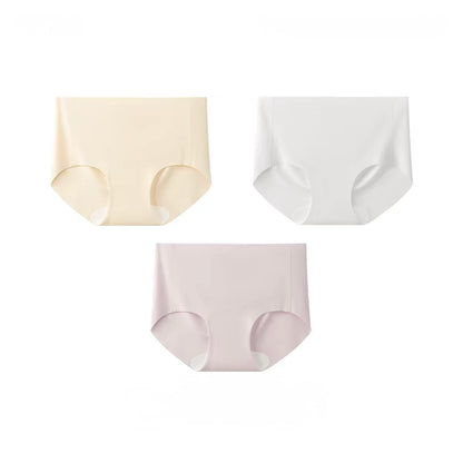 Seamless Ice Silk Panties 3-Pack – No-Show, Anti-Wedgie, Cotton Gusset