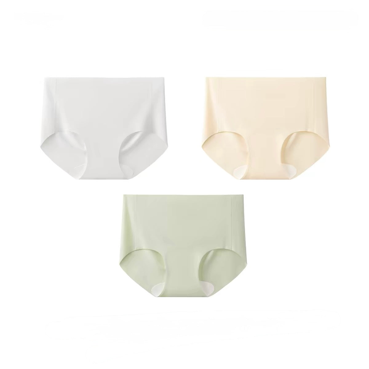 Seamless Ice Silk Panties 3-Pack – No-Show, Anti-Wedgie, Cotton Gusset