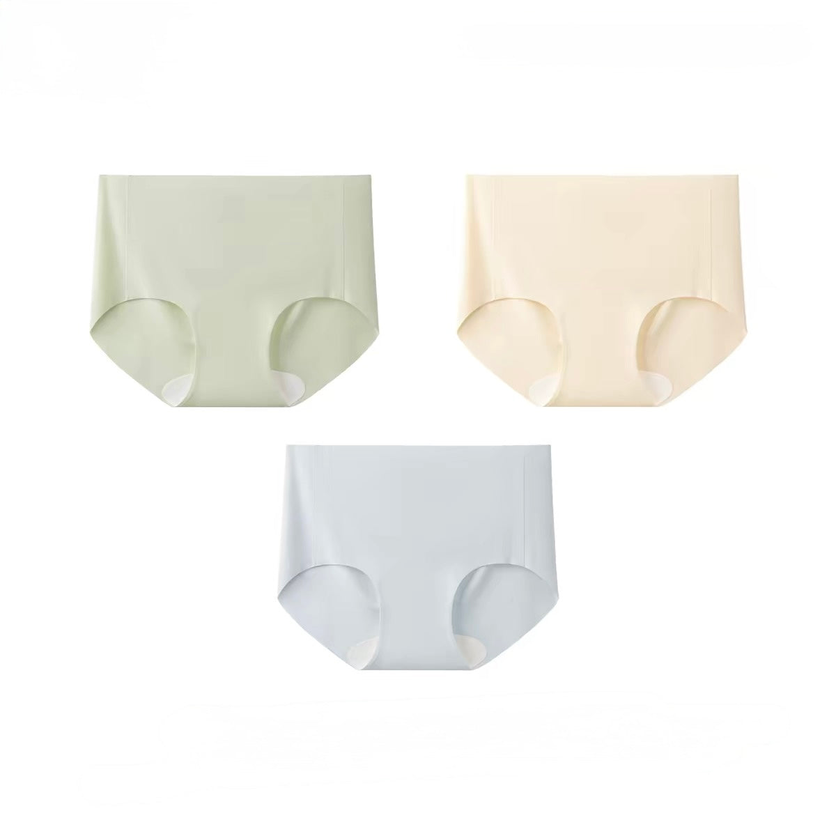 Seamless Ice Silk Panties 3-Pack – No-Show, Anti-Wedgie, Cotton Gusset