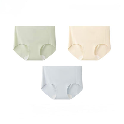 Seamless Ice Silk Panties 3-Pack – No-Show, Anti-Wedgie, Cotton Gusset