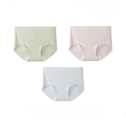Seamless Ice Silk Panties 3-Pack – No-Show, Anti-Wedgie, Cotton Gusset