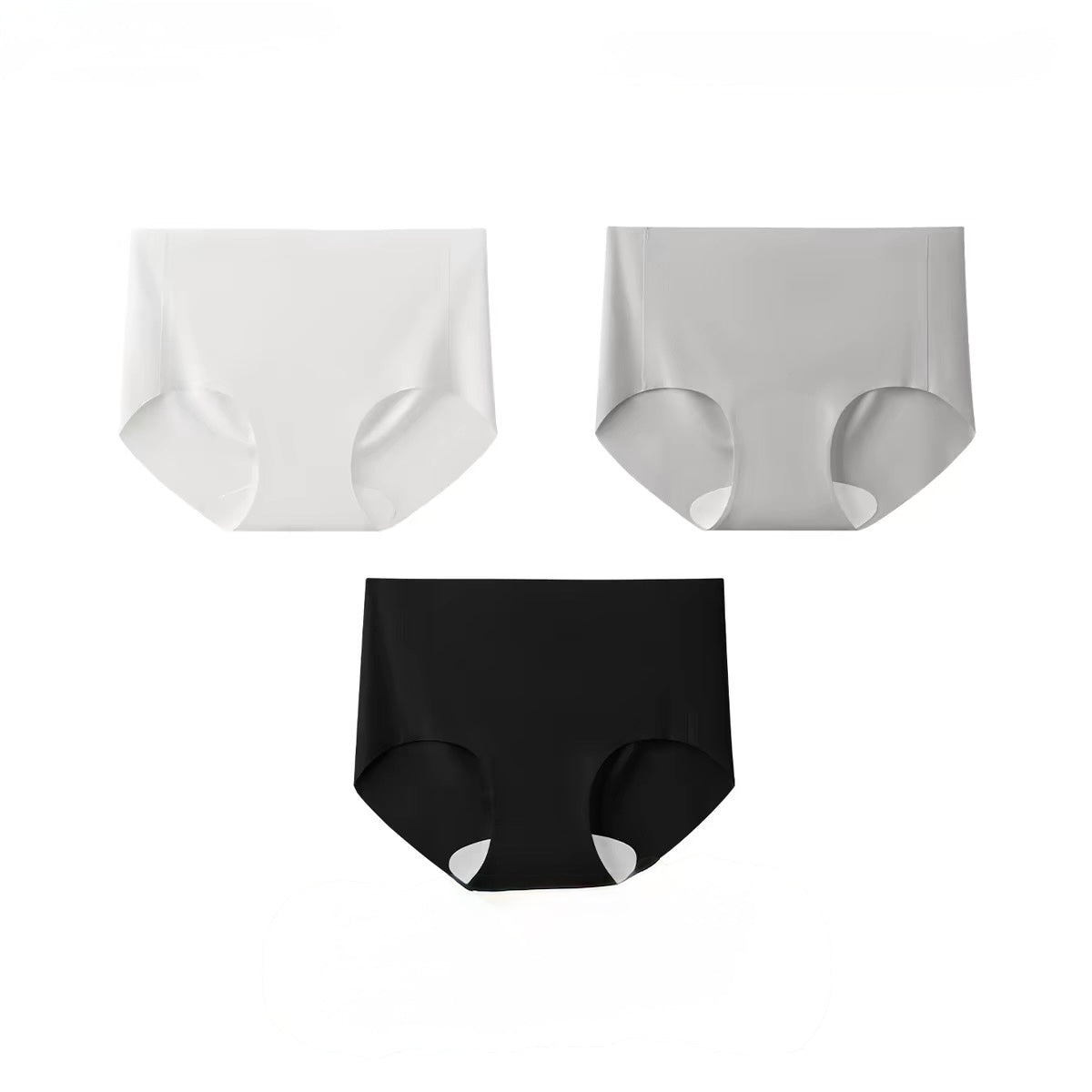 Seamless Ice Silk Panties 3-Pack – No-Show, Anti-Wedgie, Cotton Gusset
