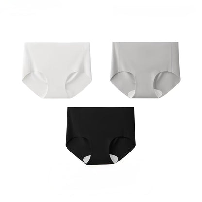 Seamless Ice Silk Panties 3-Pack – No-Show, Anti-Wedgie, Cotton Gusset