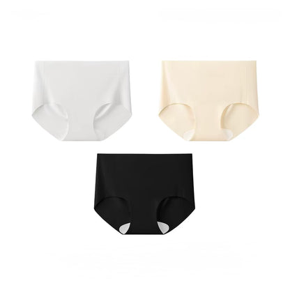 Seamless Ice Silk Panties 3-Pack – No-Show, Anti-Wedgie, Cotton Gusset