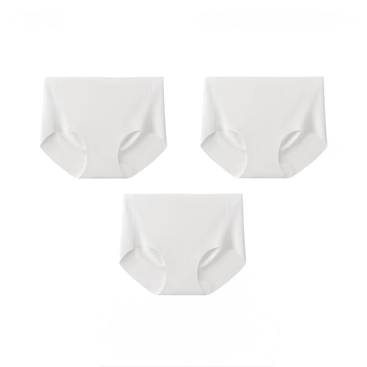 Seamless Ice Silk Panties 3-Pack – No-Show, Anti-Wedgie, Cotton Gusset