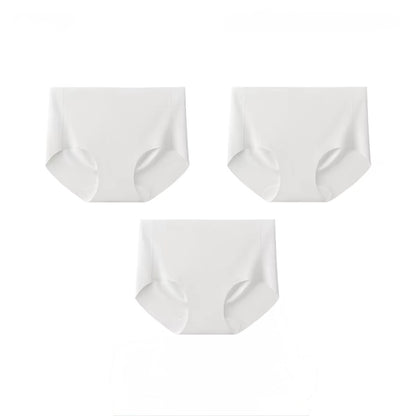 Seamless Ice Silk Panties 3-Pack – No-Show, Anti-Wedgie, Cotton Gusset