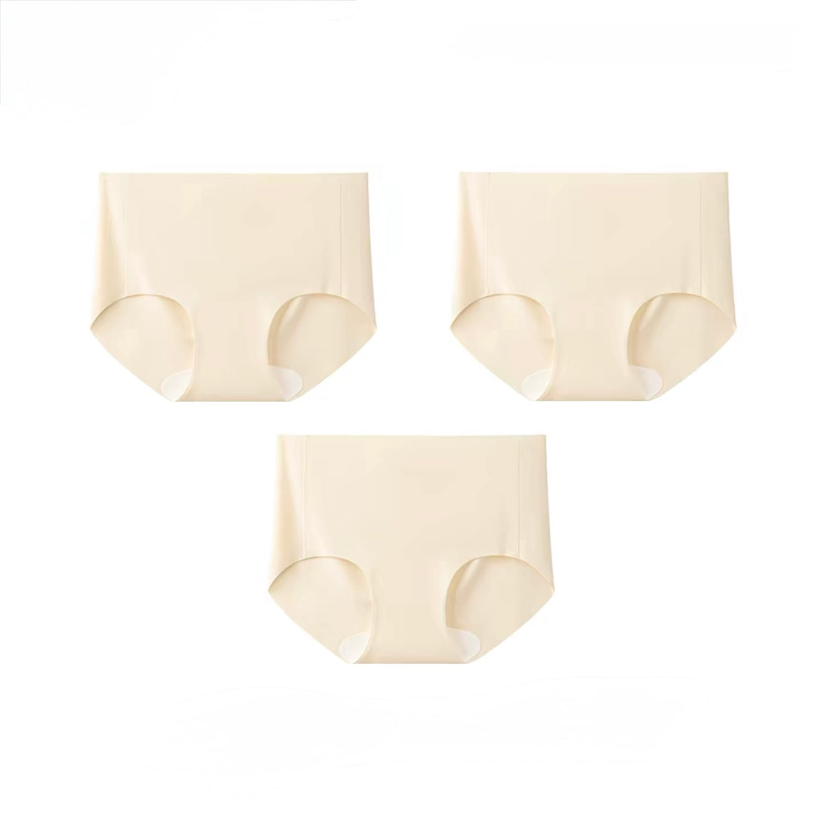 Seamless Ice Silk Panties 3-Pack – No-Show, Anti-Wedgie, Cotton Gusset