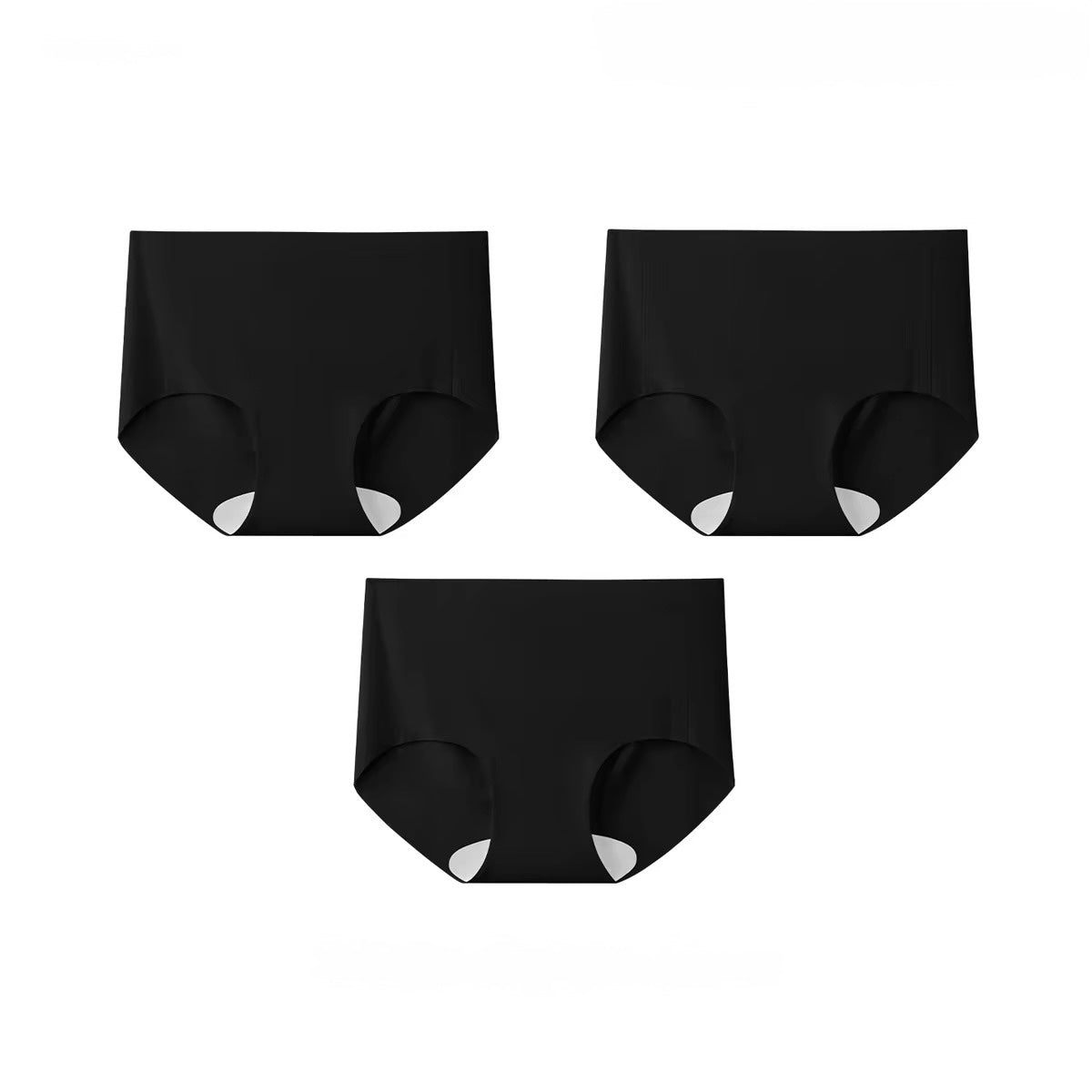Seamless Ice Silk Panties 3-Pack – No-Show, Anti-Wedgie, Cotton Gusset