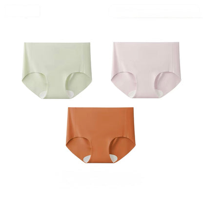 Seamless Ice Silk Panties 3-Pack – No-Show, Anti-Wedgie, Cotton Gusset