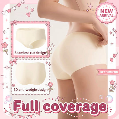 Seamless Ice Silk Panties 3-Pack – No-Show, Anti-Wedgie, Cotton Gusset