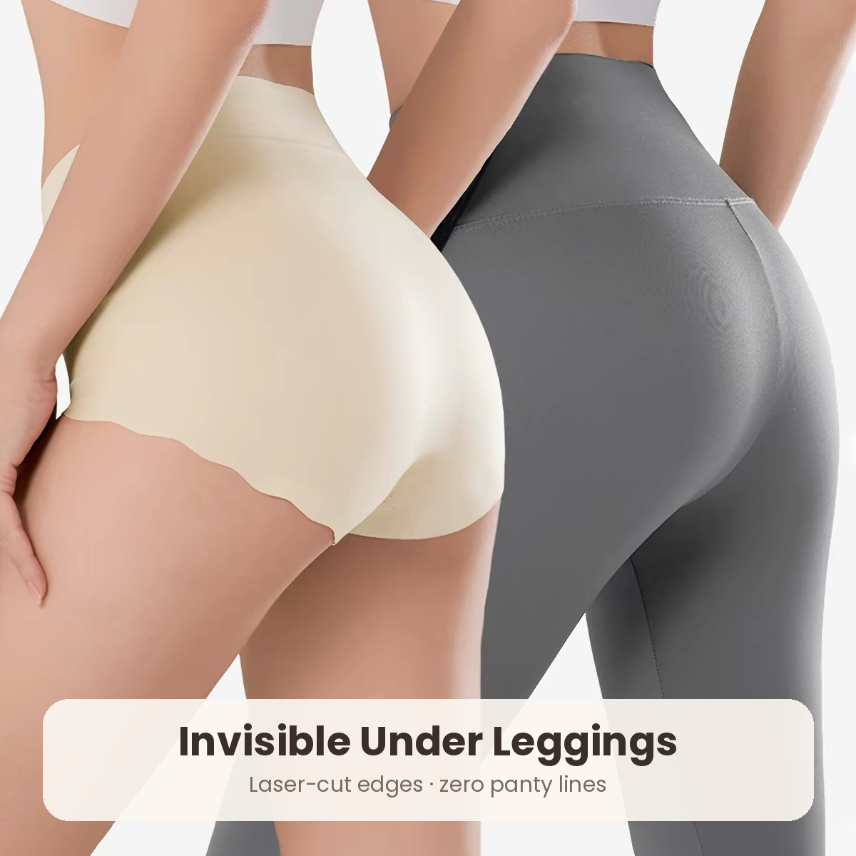 Seamless No-Show Panties 3-Pack – 3D Contour Fit, Individually Sealed