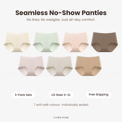 Seamless No-Show Panties 3-Pack – 3D Contour Fit, Individually Sealed