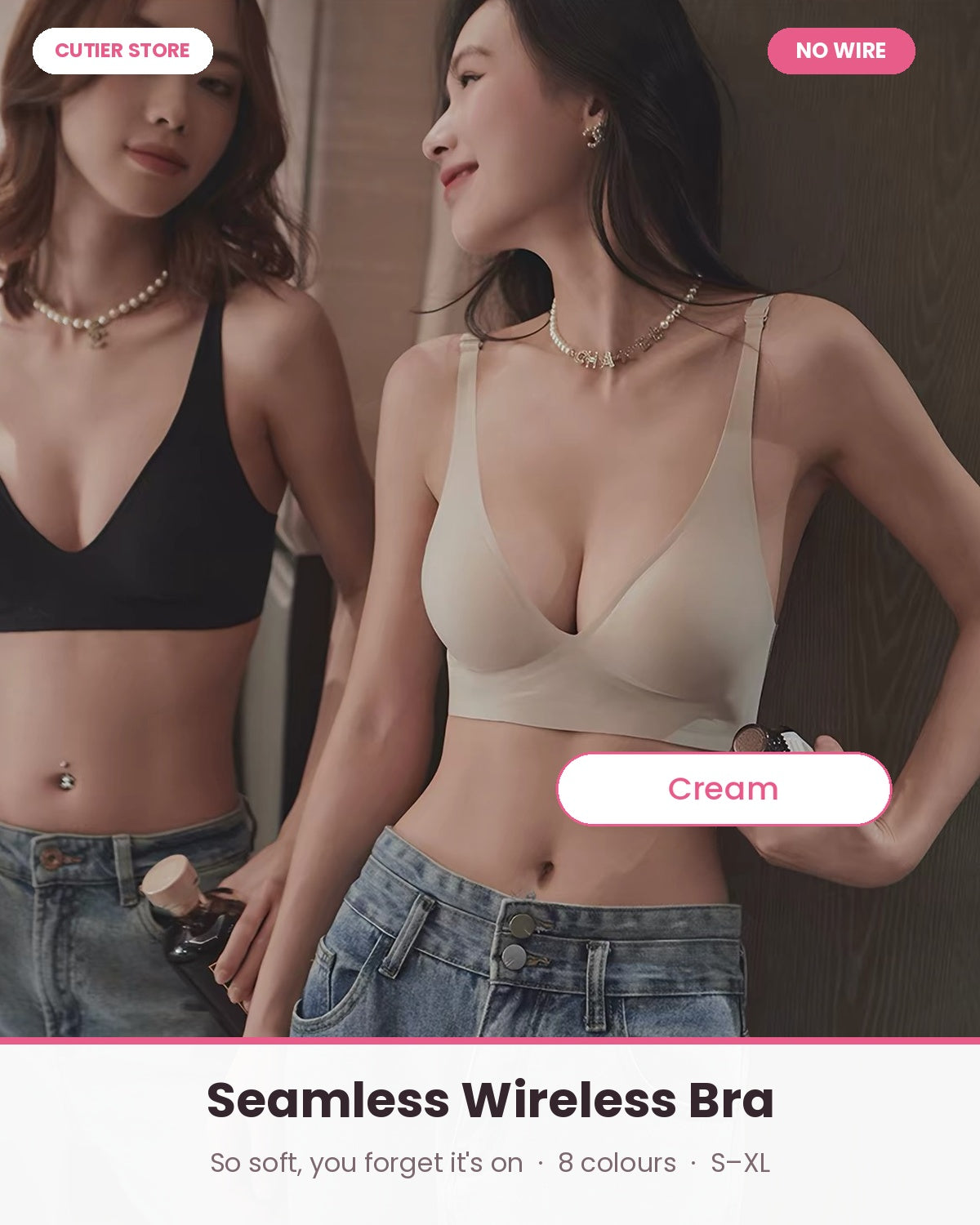 Seamless Wireless Bra – Soft Support, No Wire, All-Day Comfort