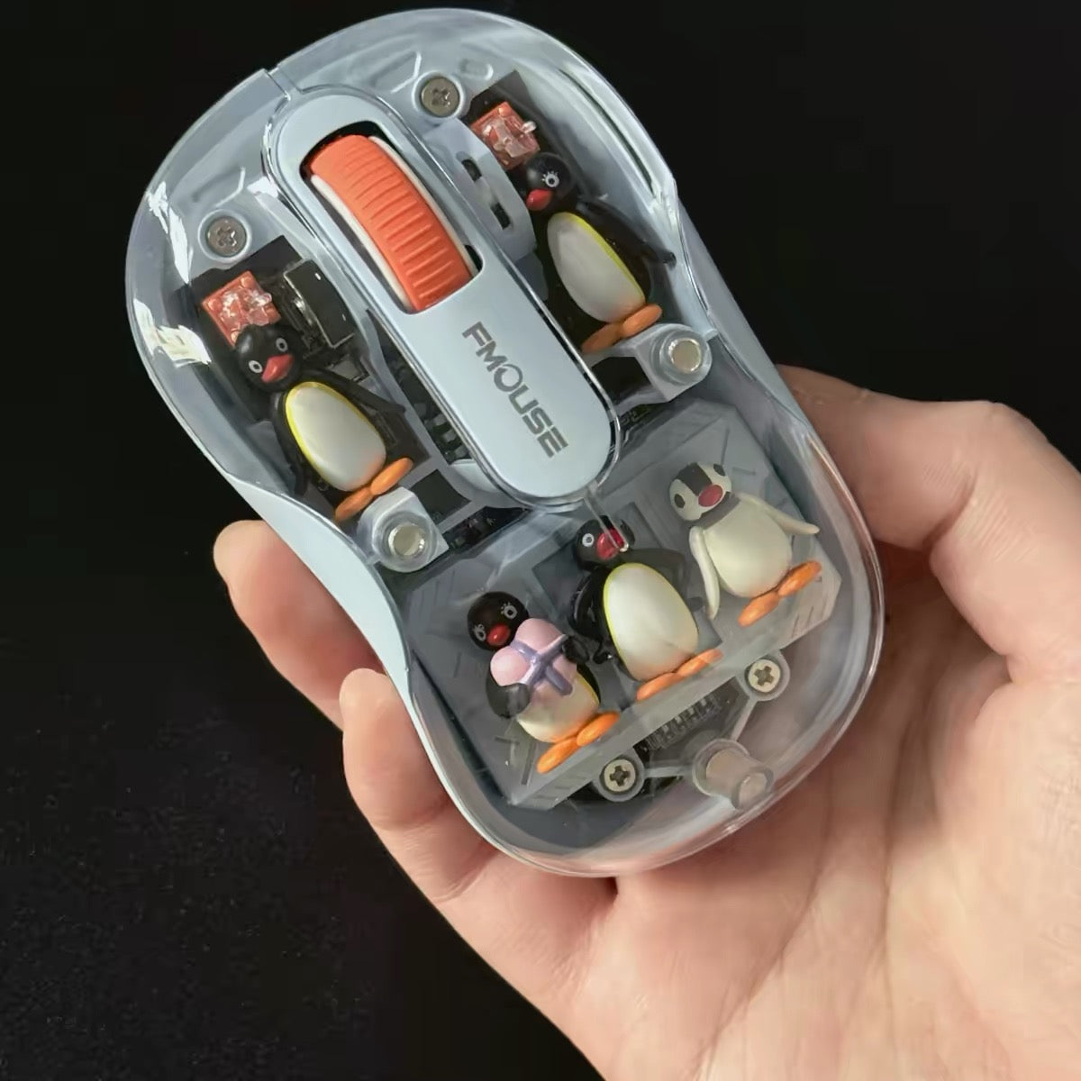 DIY Penguin Transparent Wireless mouse