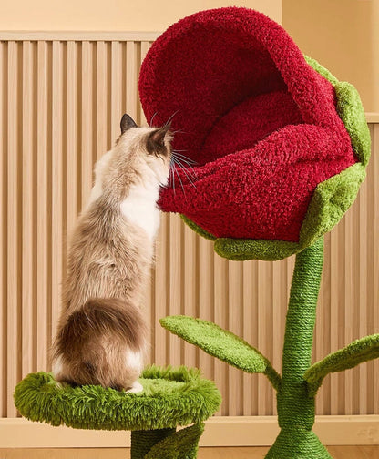 Monster Bloom Cat Tree Climbing Tower – Large Multi-Level Cat Activity Centre with Scratching Post & Perch
