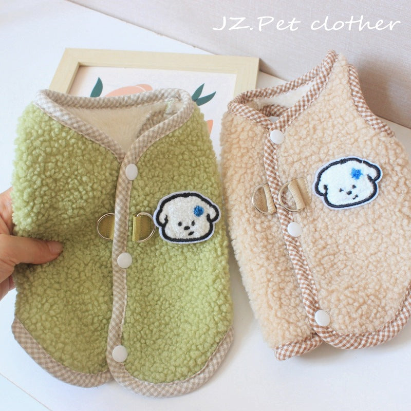 Cute teddy bear winter warm clothes