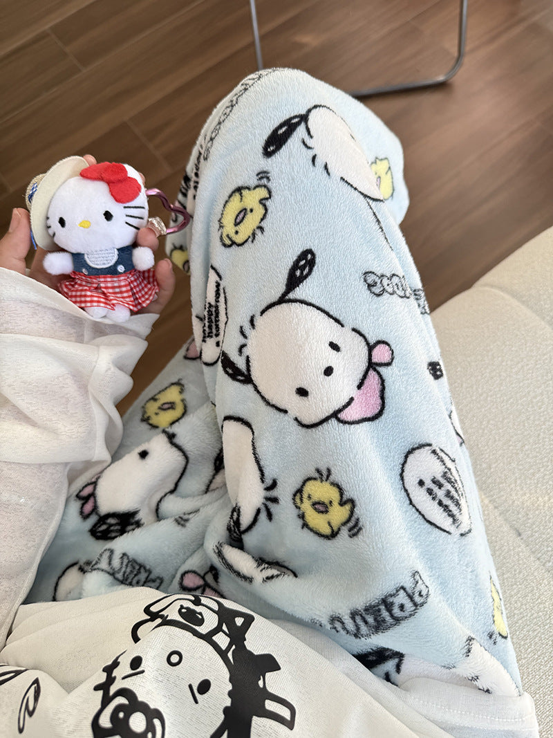 Cute cozy Strawberry Bear Fleece Pajama Pants