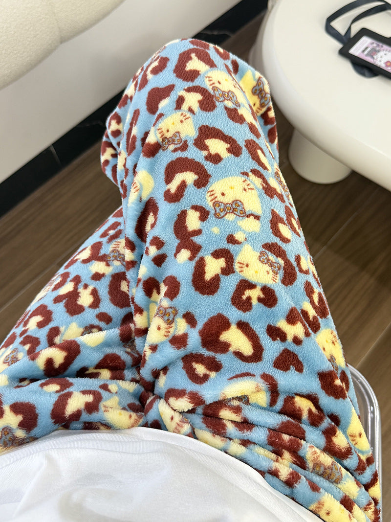 Cute cozy Strawberry Bear Fleece Pajama Pants