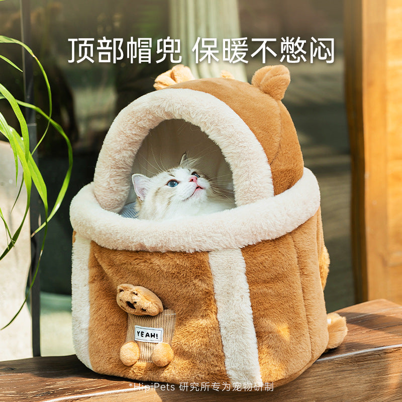 Cat carrier plush hand Bag