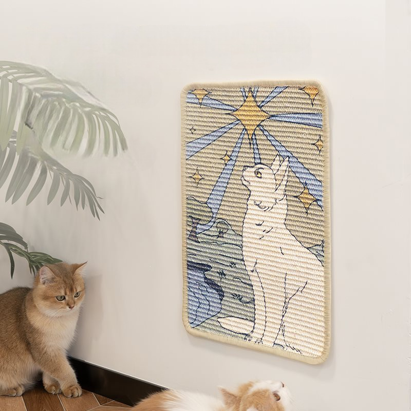 Cute Pet Scratching Board Decorating Wall Paint