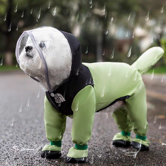 Waterproof Dog Raincoat with Hood - Stylish Wet Weather Gear