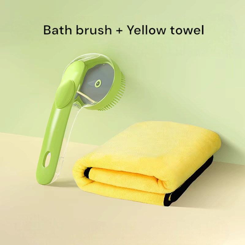 Dispensing Pet Bath Brush - Massage & Clean with Ease