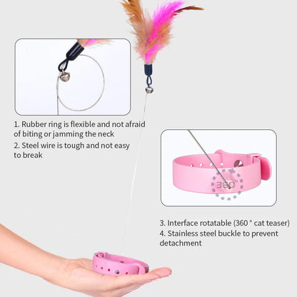 Cat Feather collar amusing stick - Cutier Store