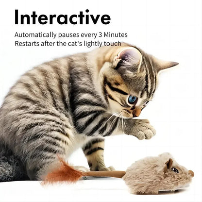 Rechargeable Moving Mouse Cat Toy – Interactive Sound & Motion for Kittens - Cutier Store