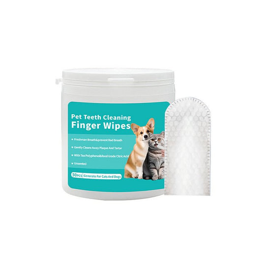 Ear Wipes Finger for Dogs & Cats Comfy Finger Design | 50 Count Pack