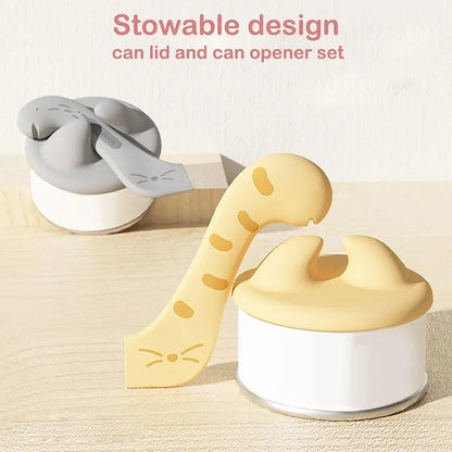 Pet Food Can Lid& Can Opener,Cat Food Spoon for Wet Food - Cutier Store
