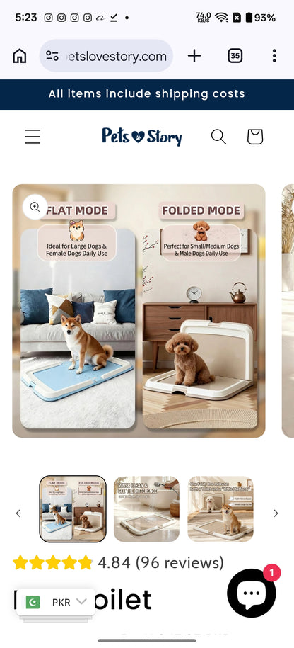 Indoor Dog Toilet Trainer – Mess-Free Potty Solution for Dogs & Puppies | Easy Indoor Potty Training Gift
