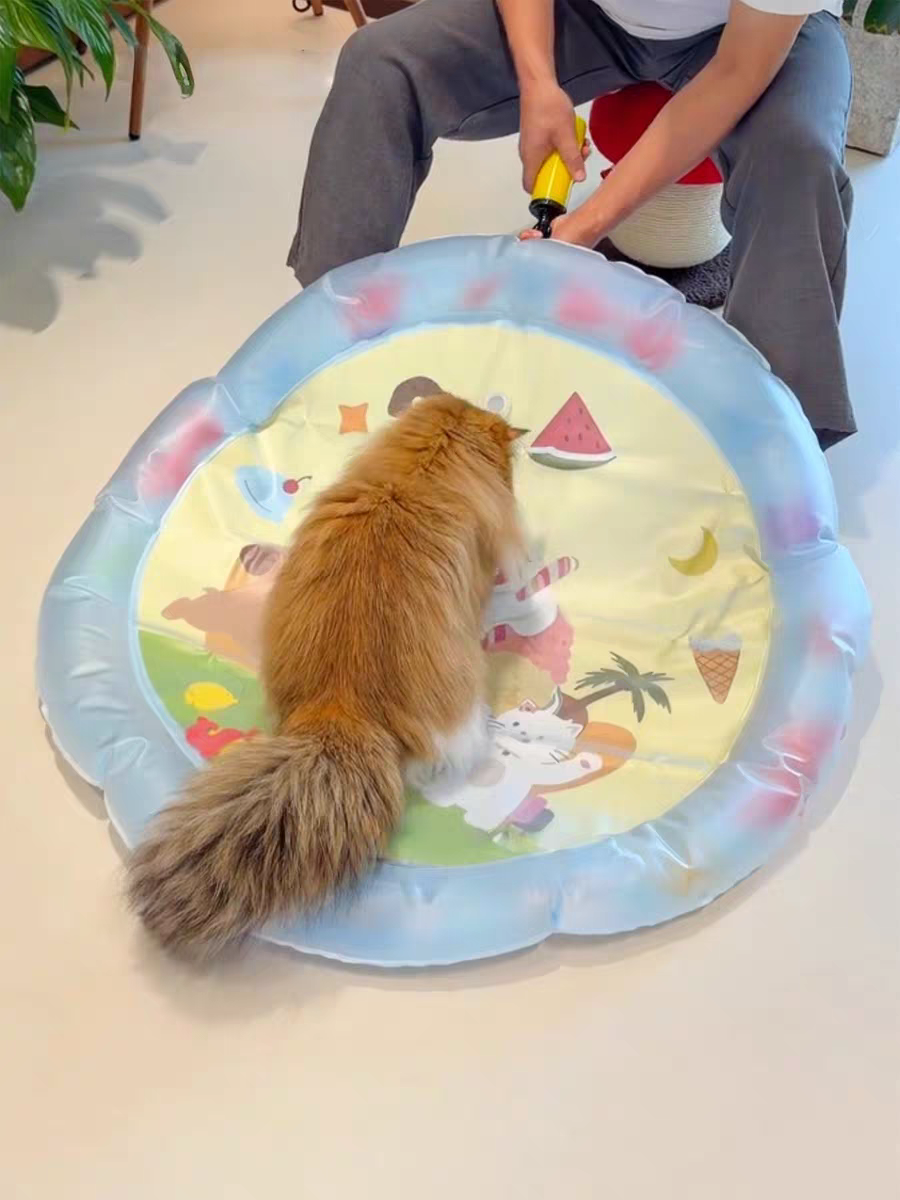 Puncture-Proof Cooling Cat Water Bed