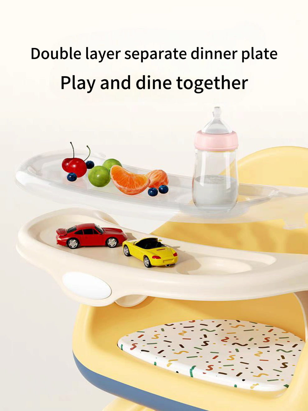 🍭Cute Toddler Feeding Chair with Tray – Multi-Use Baby Booster Seat ( Baby Dining Table)